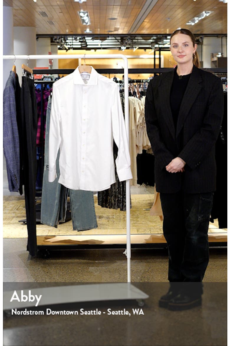 Non-Iron Clifton Weave Cutaway Slim Fit Shirt Single Cuff video
