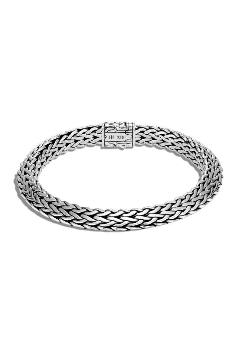 Tiga Chain Black Sapphire Clasp 8mm Bracelet, Alternate, color, SILVER/ BLACK SAPPHIRE