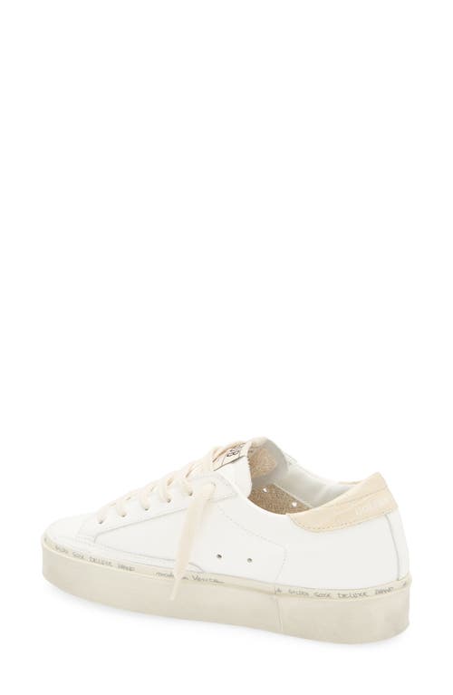 Golden Goose Hi Star Platform Sneaker In White/platinum/beige