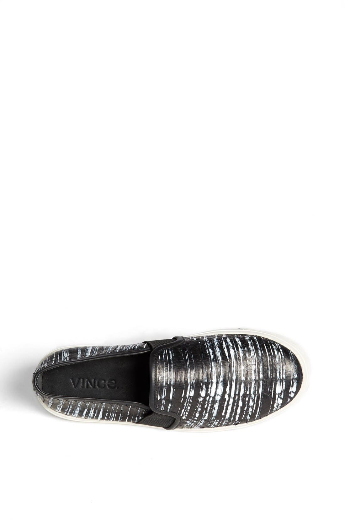 'Blair 7' Snakeskin Slip-On Sneaker, Alternate, color, BLACK