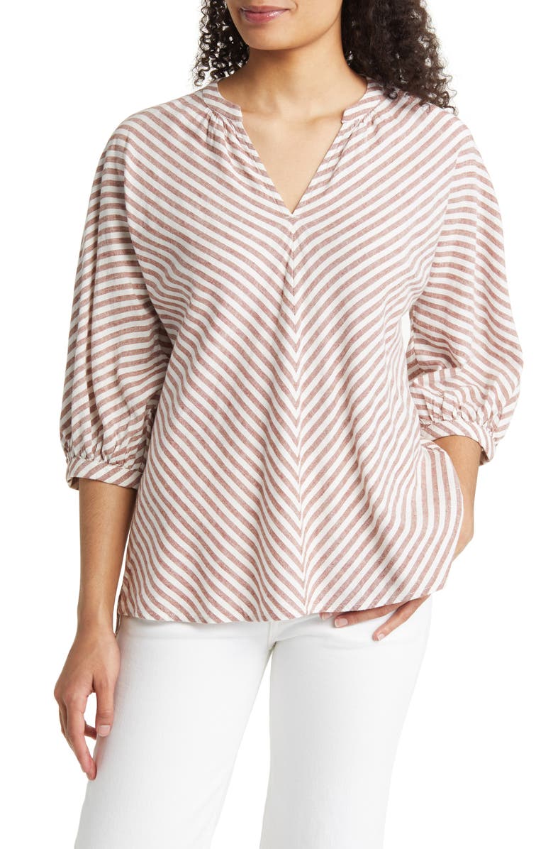 Caslon<sup>®</sup> Linen Blend Top, Main, color,