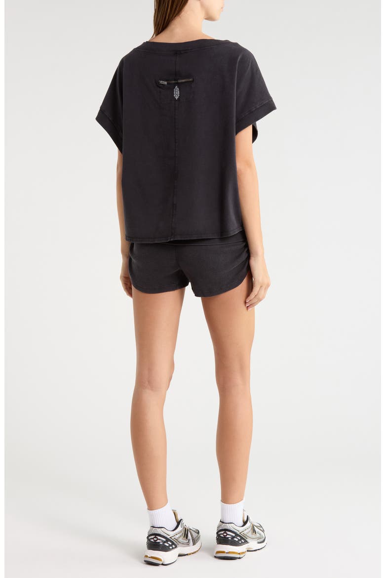 Hot Shot Knit Top and Shorts Set, Alternate, color, BLACK