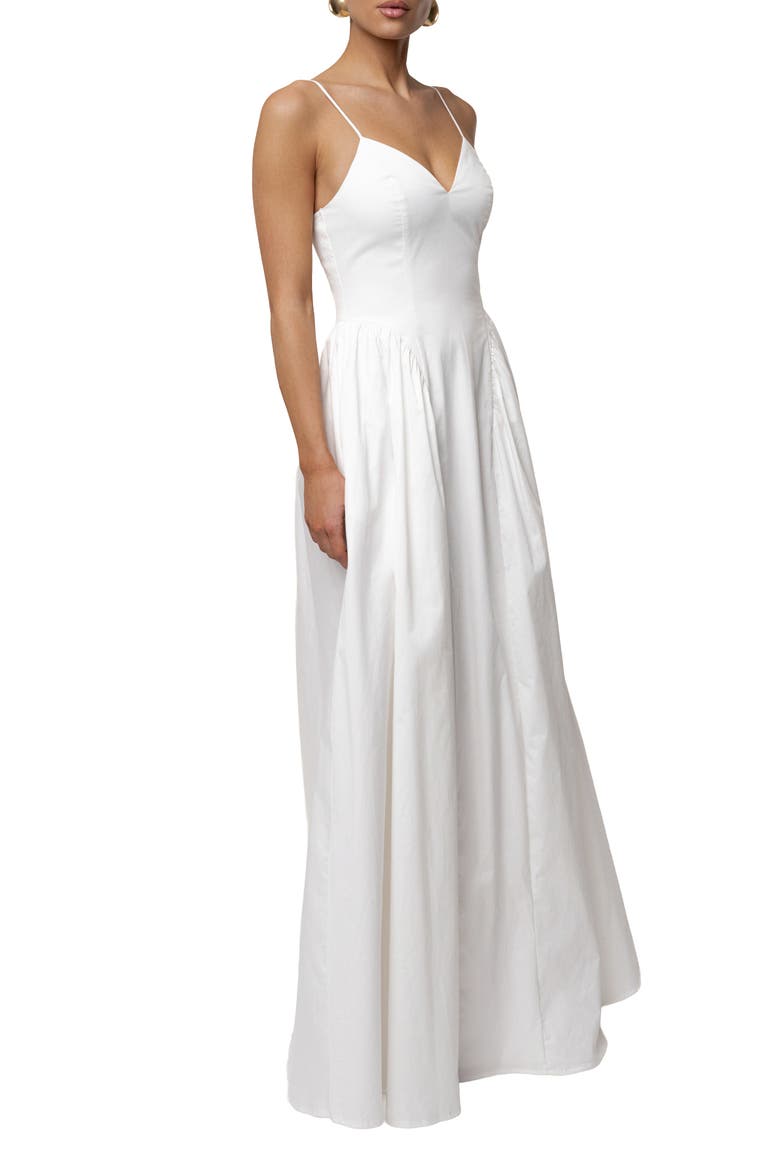 Sculpted Grace Maxi Dress, Alternate, color, White