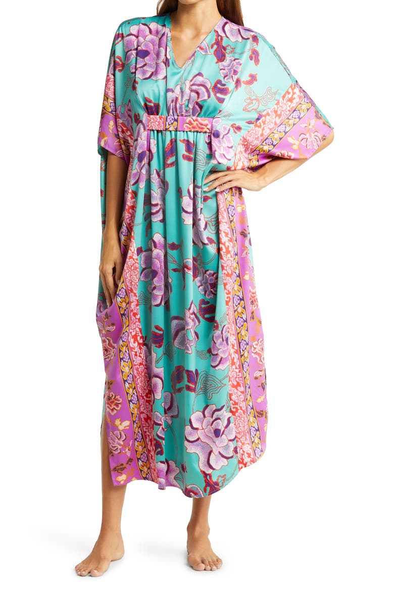 Ume Floral Caftan, Main, color, JADE COMBO
