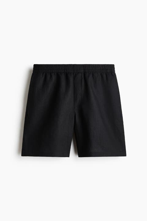 Relaxed Fit Linen Shorts