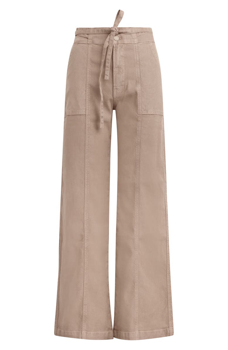 Hudson Jeans Tie Waist Linen Blend Wide Leg Trousers, Alternate, color,