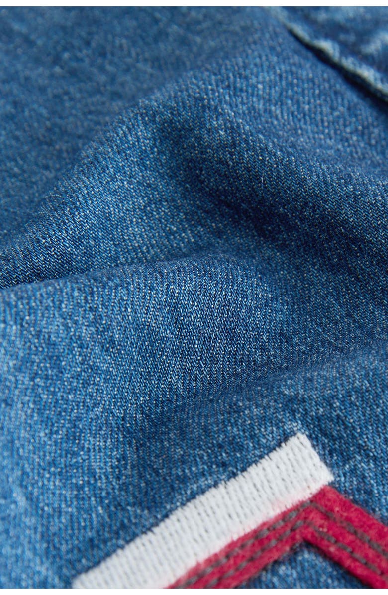 NEXT Kids' Farm Appliqué Denim Button-Up Shirt, Alternate, color, Blue