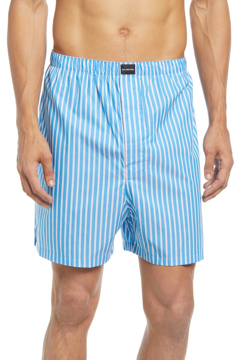 Stripe Boxer Shorts, Main, color, BLUE/ WHITE