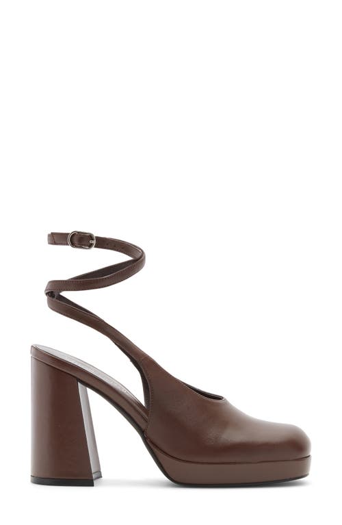 Jeffrey Campbell Vivre Ankle Strap Platform Pump In Brown