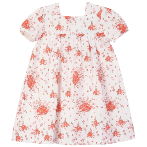 Floral Print Woven Square Neckline and Puff Sleeves Dress (Toddler, Little Kid & Big Kid)