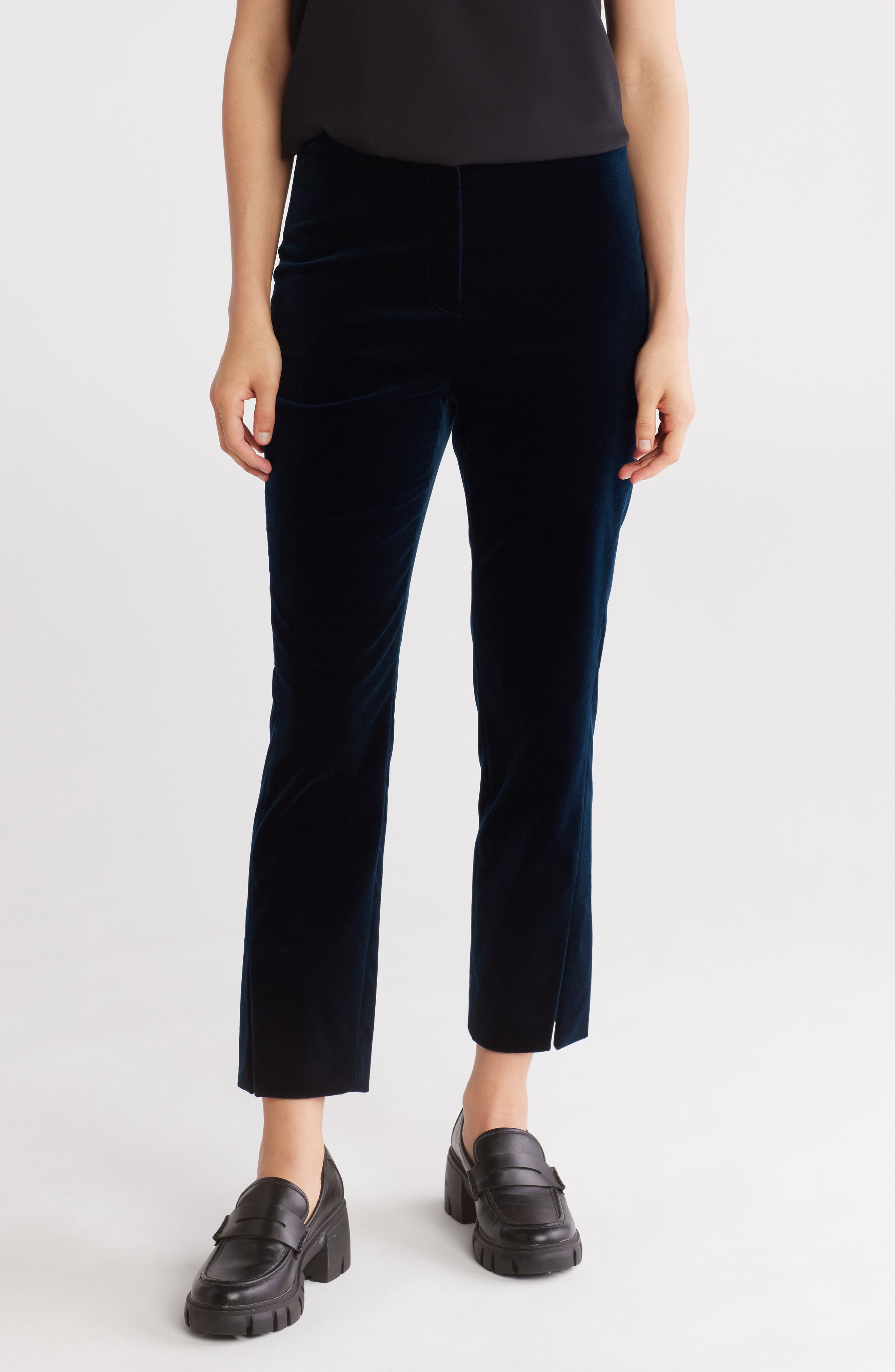 Theory Crushed Velvet Ankle Pants