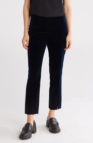 Theory Crushed Velvet Ankle Pants
