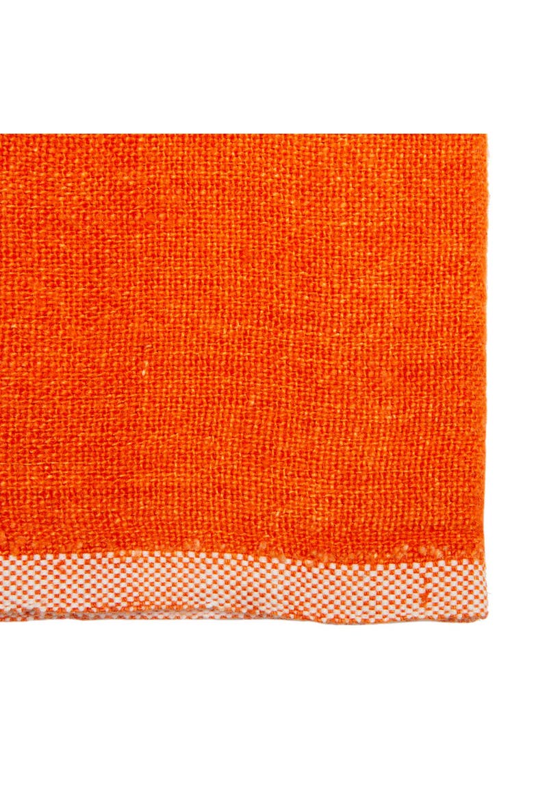 Chunky Linen Towels - Set of 2, Alternate, color, Orange 20" x 30"