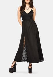 Disturbia Nite Lace Godet Cami Maxi Dress