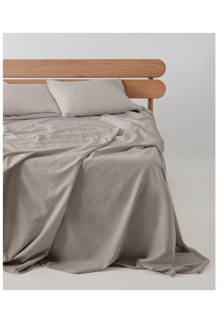 Organic Cotton Organic Room Service Sateen Sheet Set, Alternate, color, Dove Grey