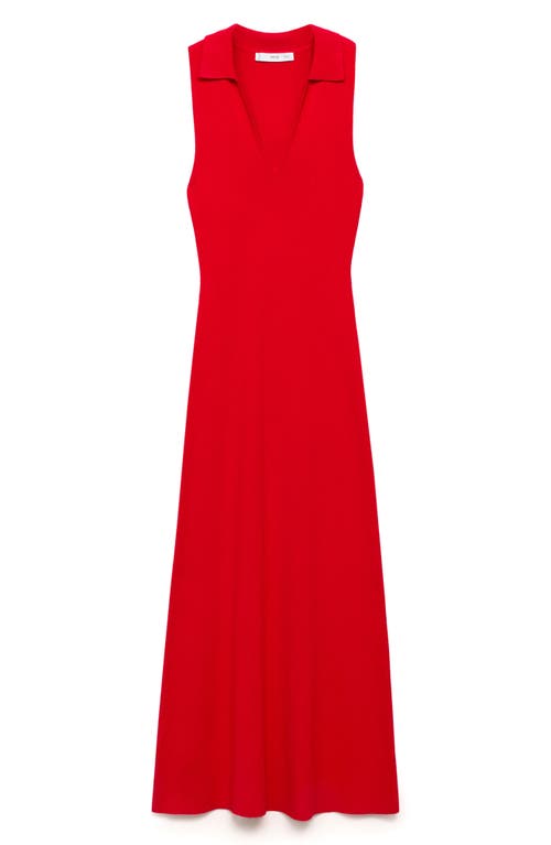 Mango Collar Sleeveless Maxi Sweater Dress