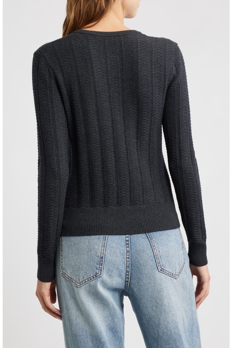 Francesca Wool Blend Cardigan, Alternate, color, CHARCOAL