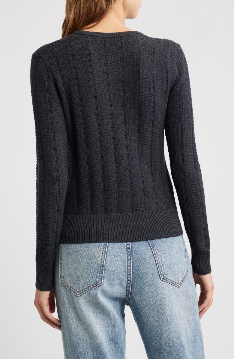 rag & bone Francesca Wool Blend Cardigan, Alternate, color, Charcoal