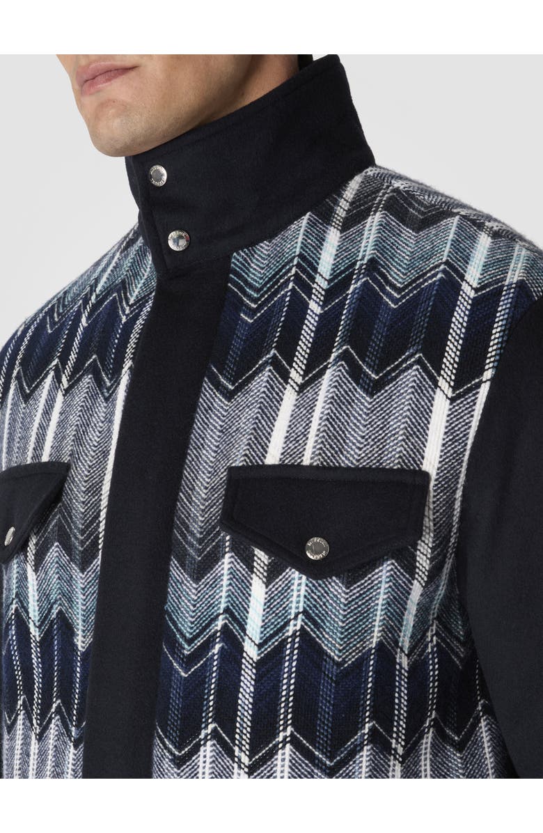 Missoni Field Jacket With Zigzag Pattern, Alternate, color, Black & Blue