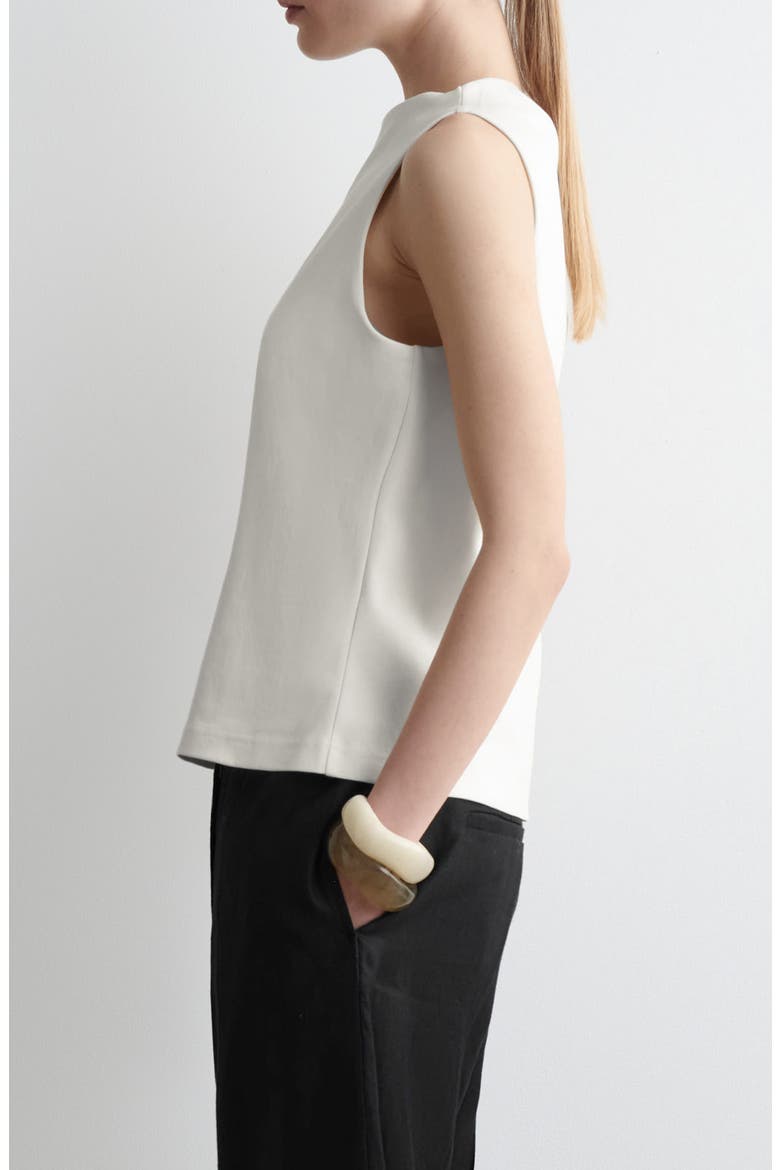 Drape Sleeveless Top, Alternate, color, WHITE DUSTY LIGHT