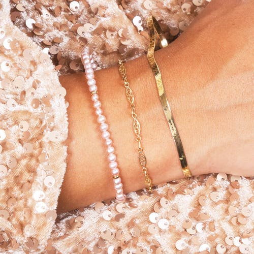 The Lovery Fine Jewelry Pink Pearl Round Bead Bracelet In Pink