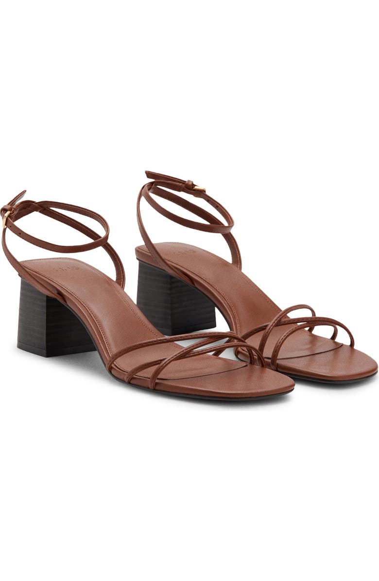 MANGO Ankle Strap Sandal, Main, color, Leather