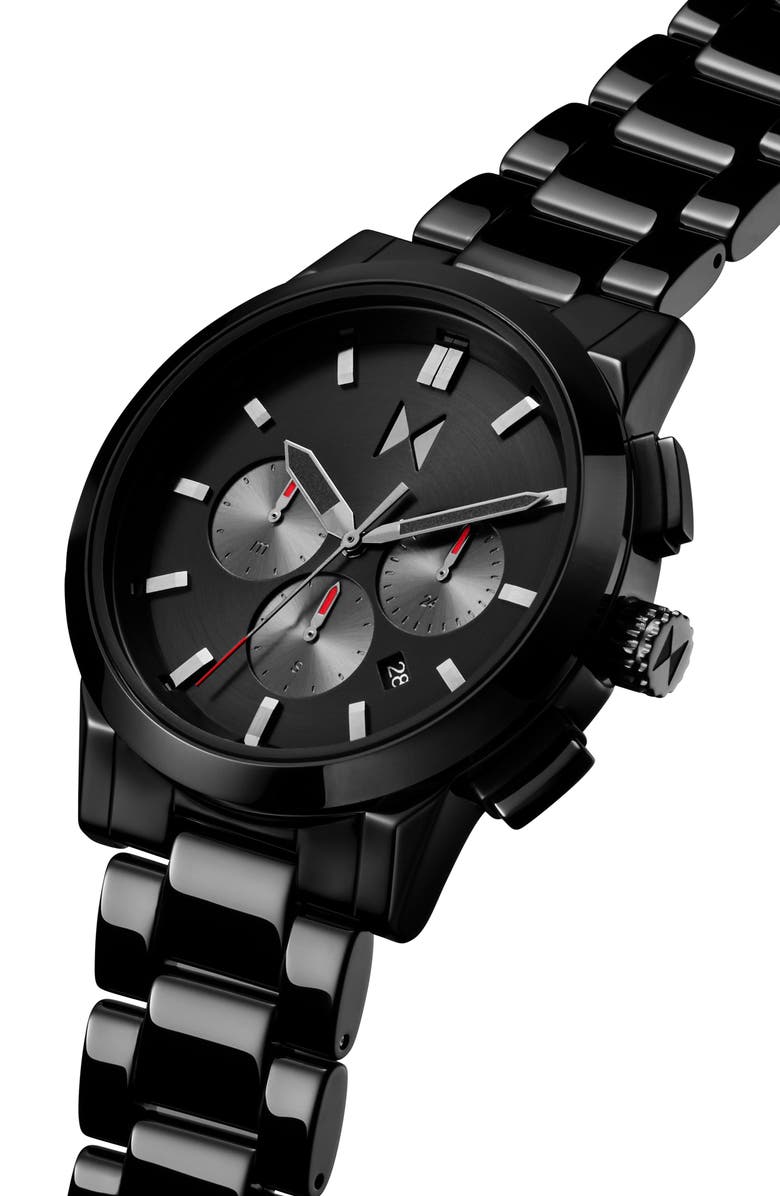 MVMT Chrono II Chronograph Ceramic Bracelet Watch, 44mm, Alternate, color, 