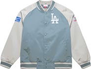 Mitchell & Ness Men's Mitchell & Ness  Gray Los Angeles Dodgers Thunderstorm Head Coach Lightweight Satin Full-Snap Jacket