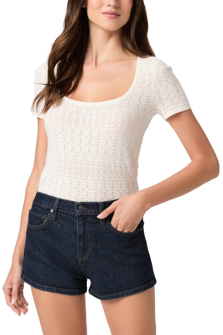 Hayley Denim Shorts, Alternate, color, RUNYON