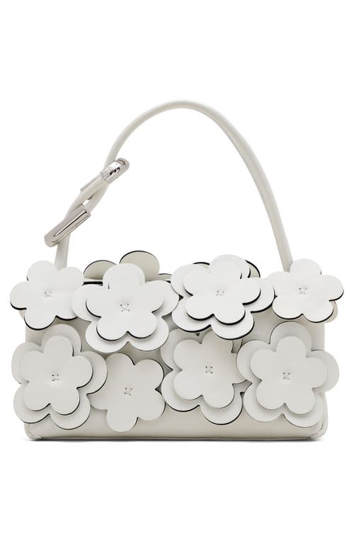 Marc Jacobs White The Dual Mini Bag In Leather With Flowers In White
