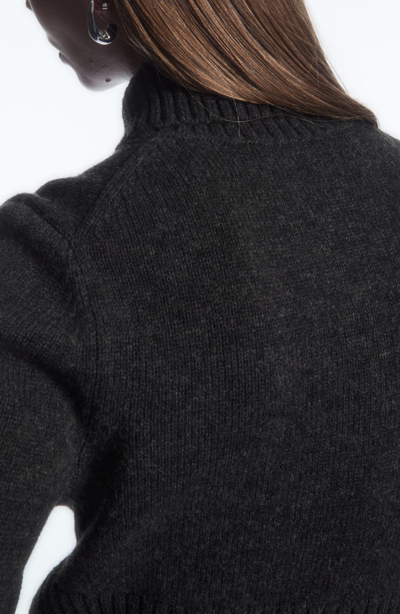 COS Wool Zip-Up Crop Cardigan, Alternate, color,