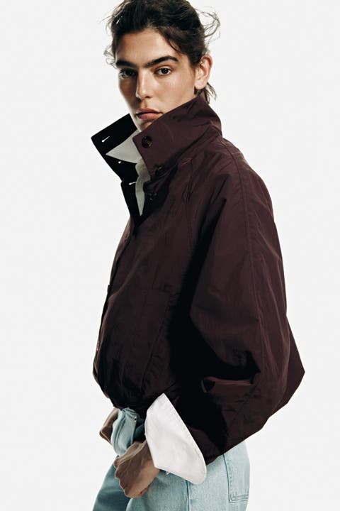 Oversized bubble-hem jacket