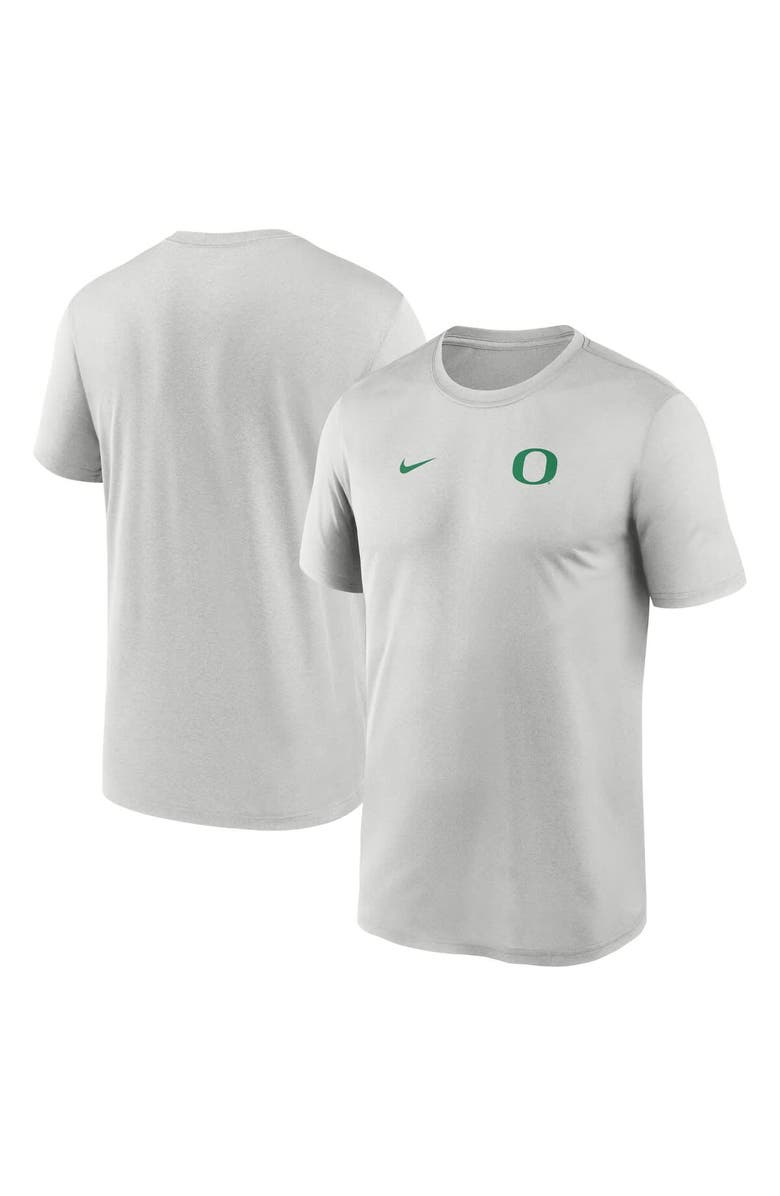 Nike Men's Nike Gray Oregon Ducks 2025 Sideline Small Logo Legend Performance T-Shirt, Main, color,