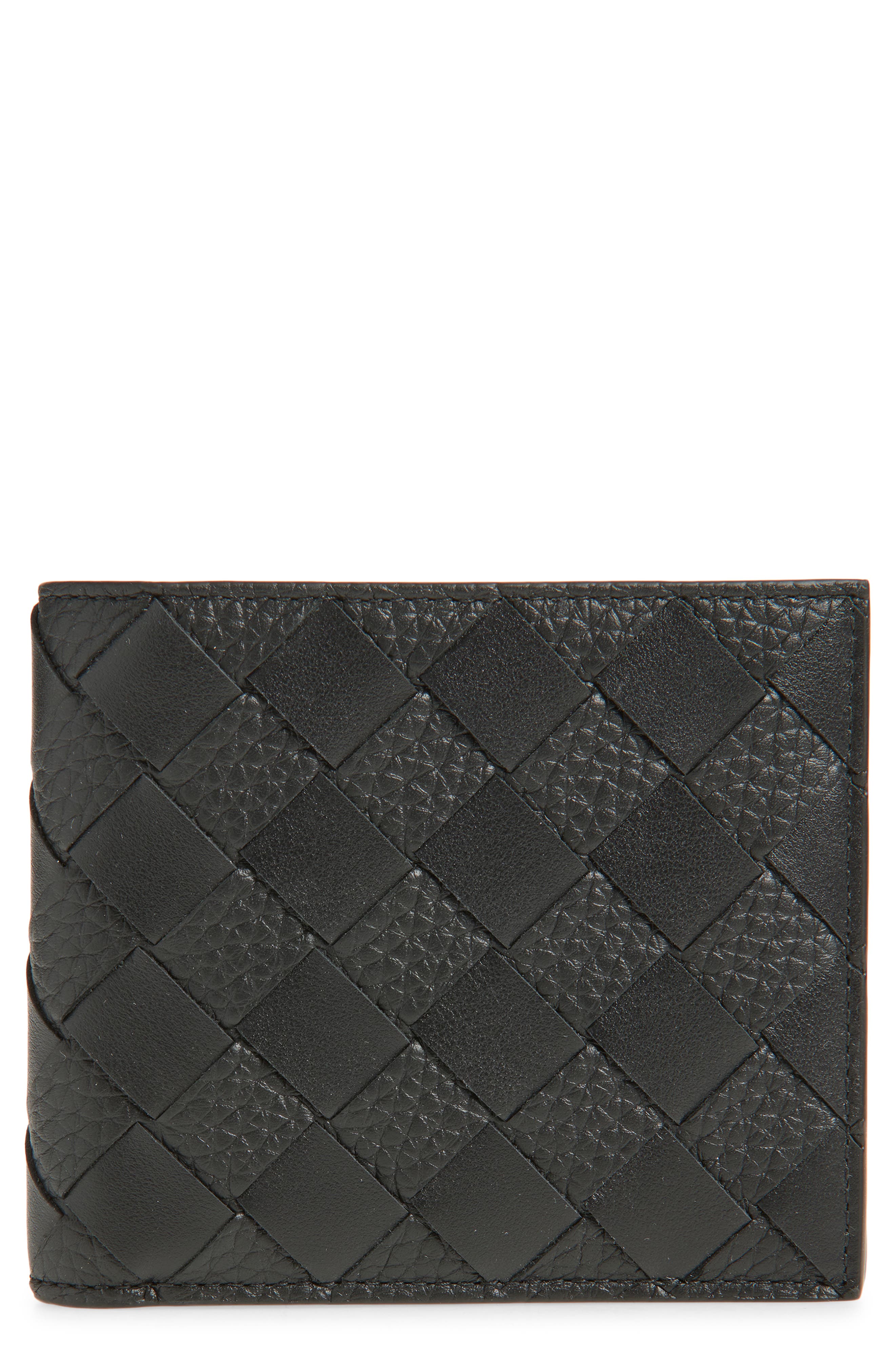 Bottega Veneta Intrecciato Leather Bifold Wallet In Black