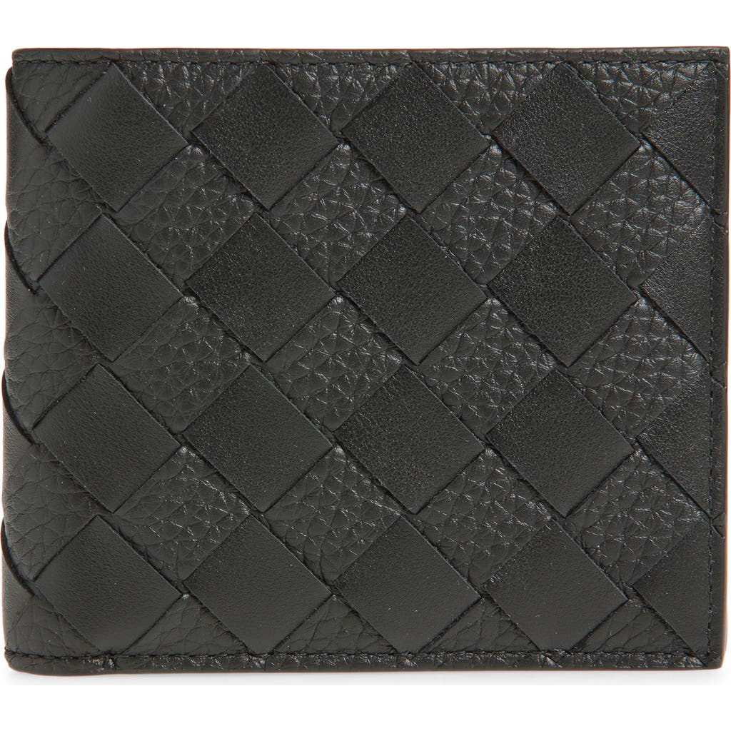 Bottega Veneta Intrecciato Leather Bifold Wallet In Black