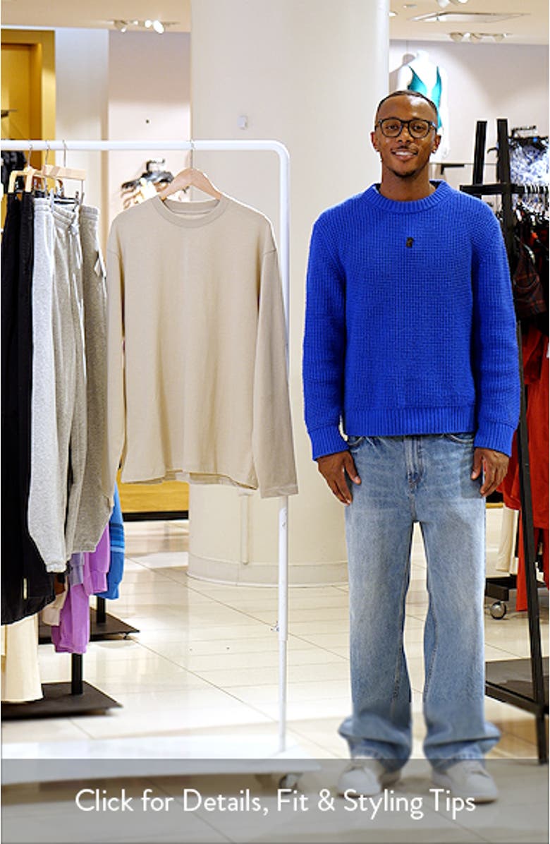 Relaxed Fit Long Sleeve Cotton Rib T-Shirt, sales video thumbnail