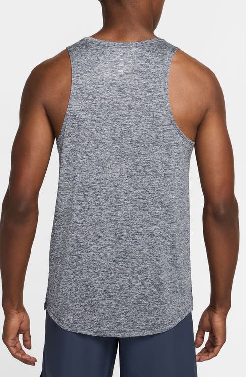 Nike Men's Stride Dri-fit Adv Running Tank Top In Thunder Blue/heather