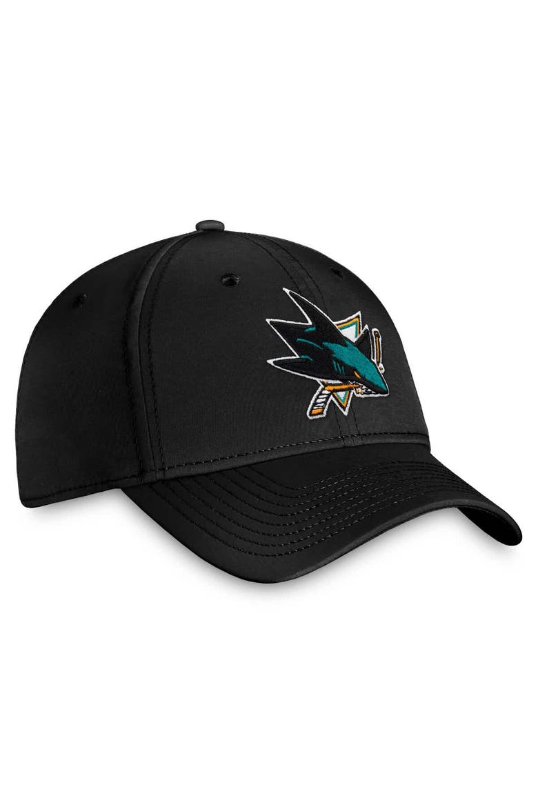 Men's Fanatics Black San Jose Sharks Core Primary Logo Flex Hat, Alternate, color, Black