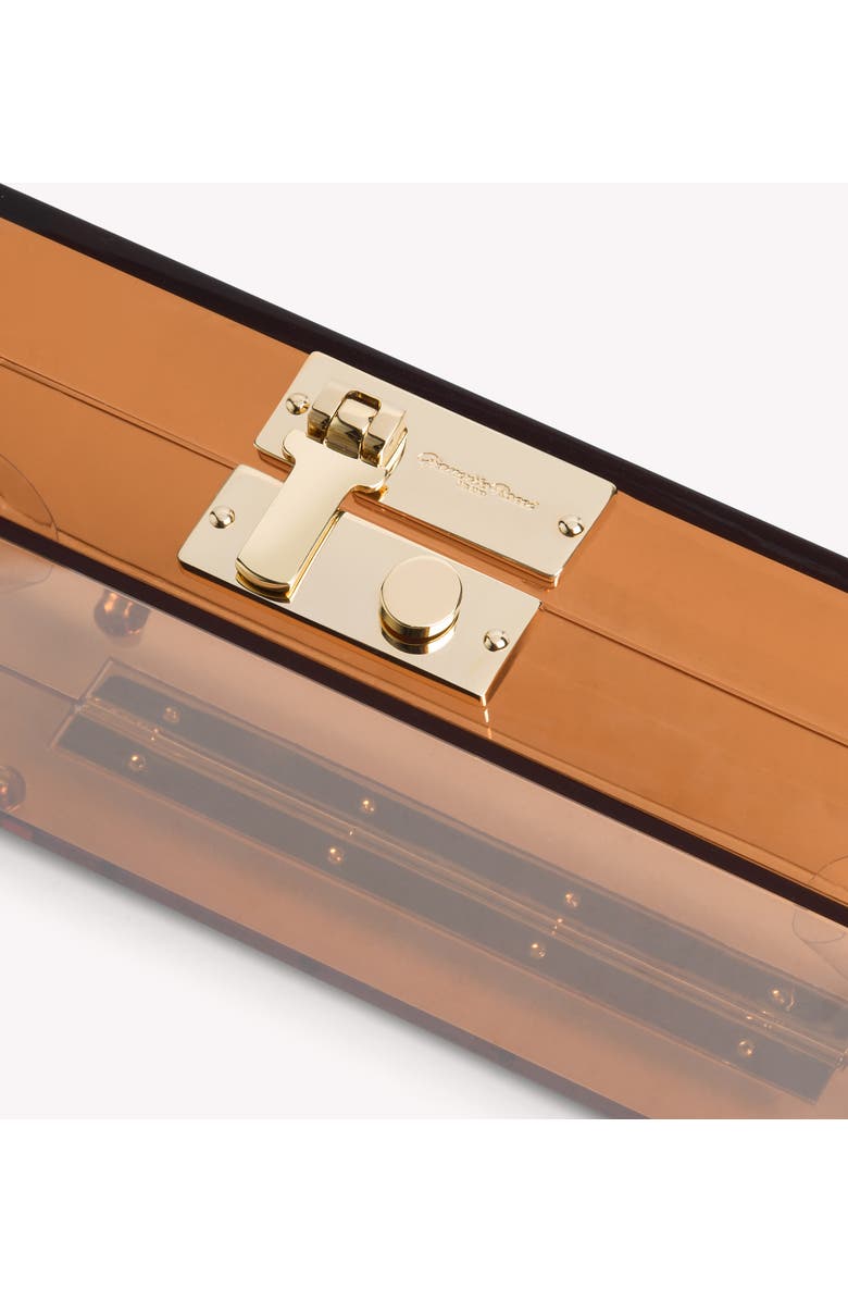 Gianvito Rossi Valì Plexi Clutch, Alternate, color, Metallic Gold Plexi