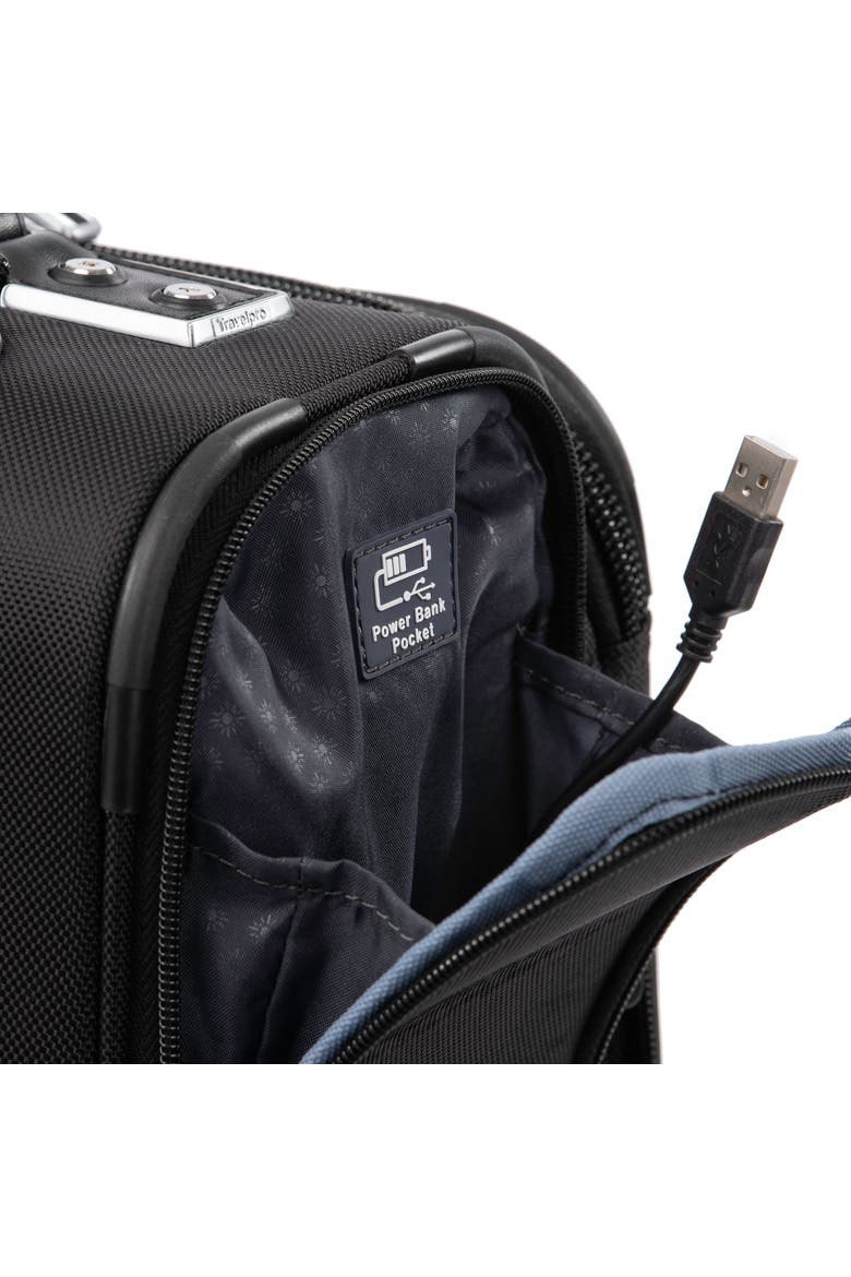 Platinum Elite 16" Underseat Spinner Tote Bag with USB Port, Alternate, color, Shadow Black