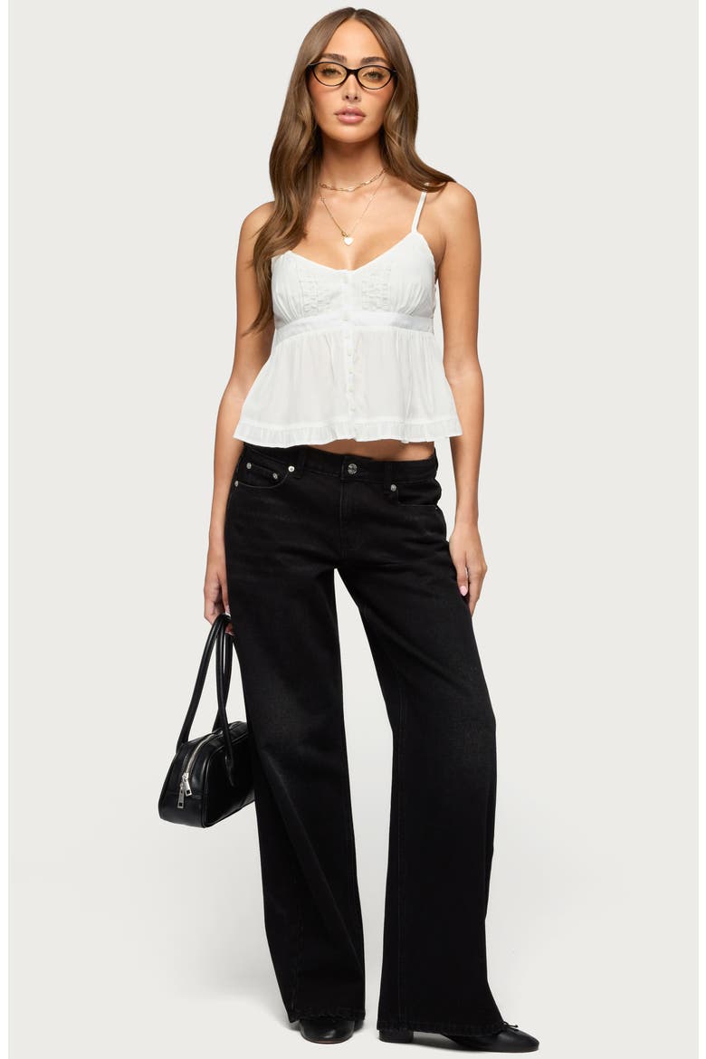 Halsey Ruffle Camisole, Alternate, color, WHITE