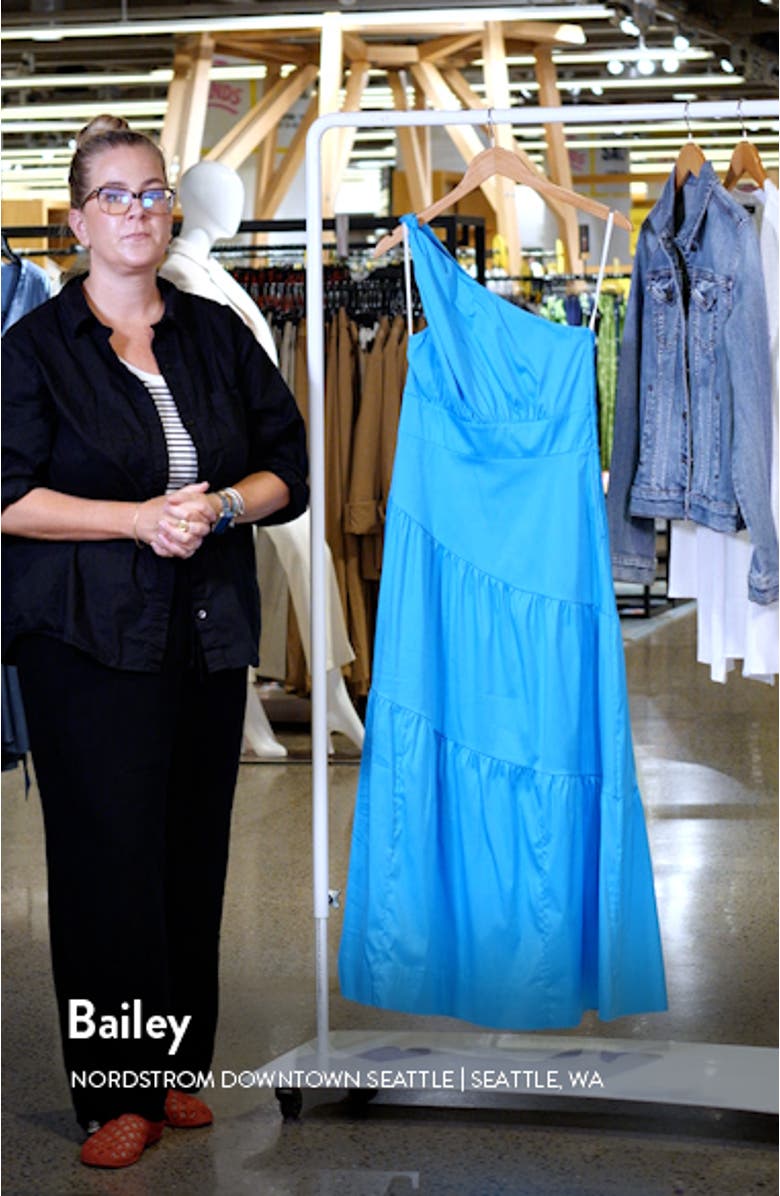 Lucilyn One-Shoulder Poplin Dress, sales video thumbnail