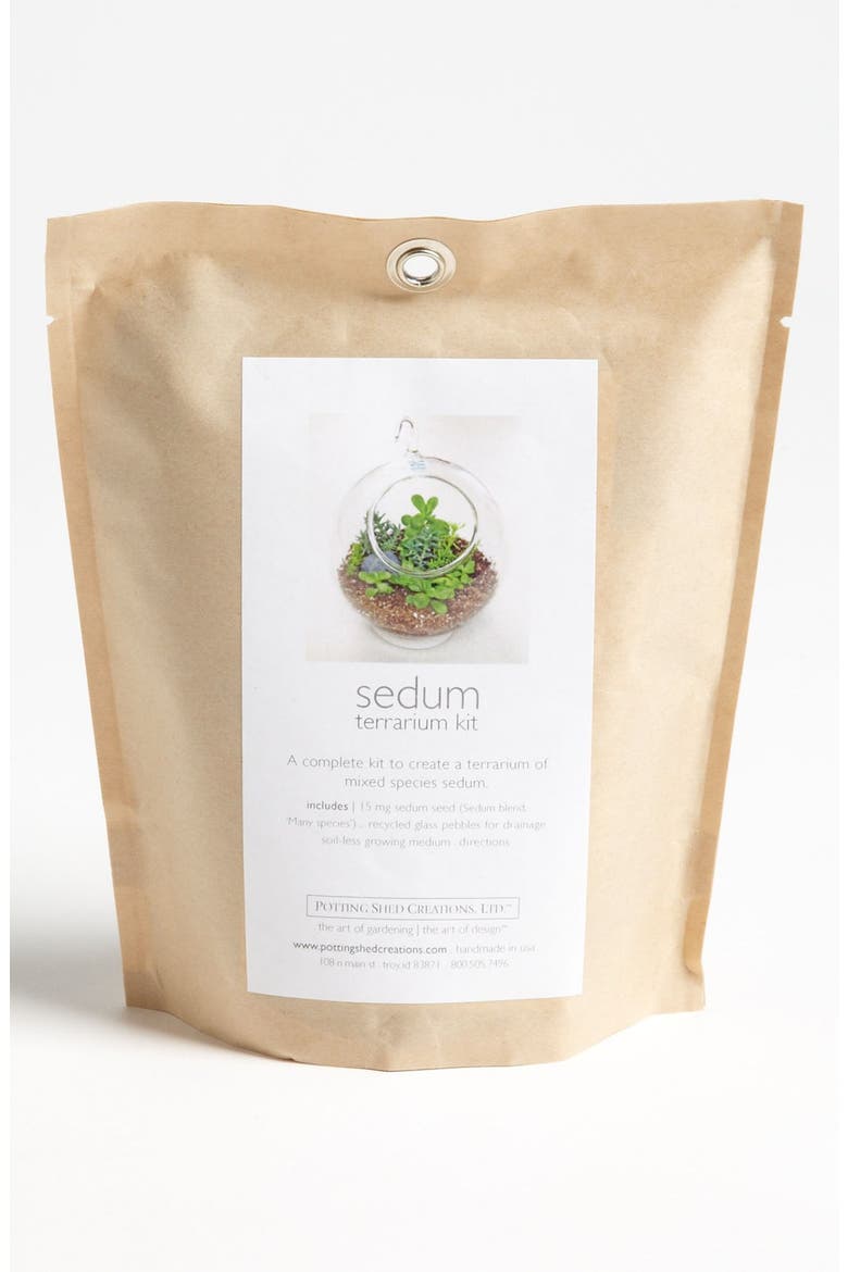 Sedum Terrarium Kit, Alternate, color, BROWN