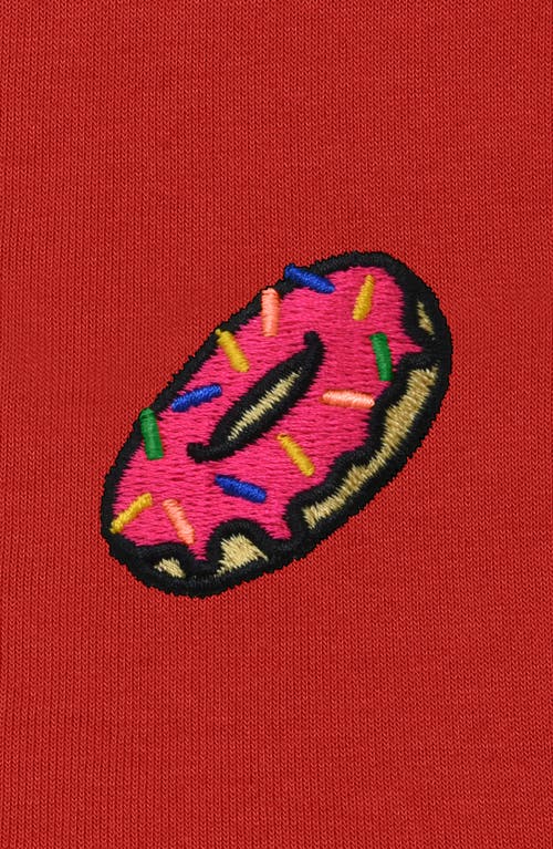 Dalix Donut Zip Hoodie In Red