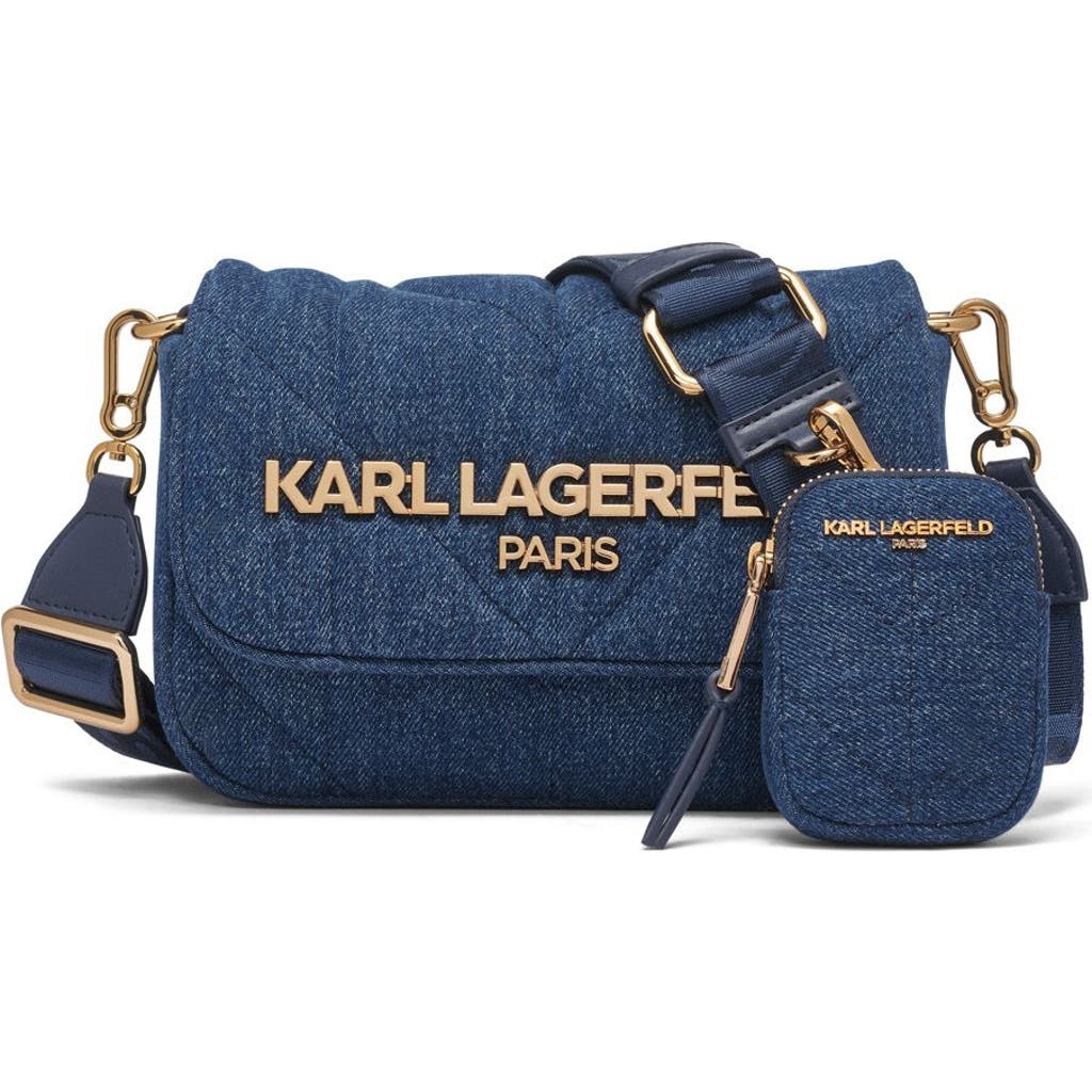 Karl Lagerfeld Paris Voyage Crossbody In Blue