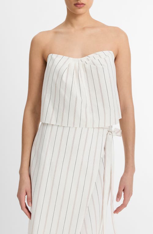 Shop Vince Seedling Stripe Drape Tank In Off White/marigold