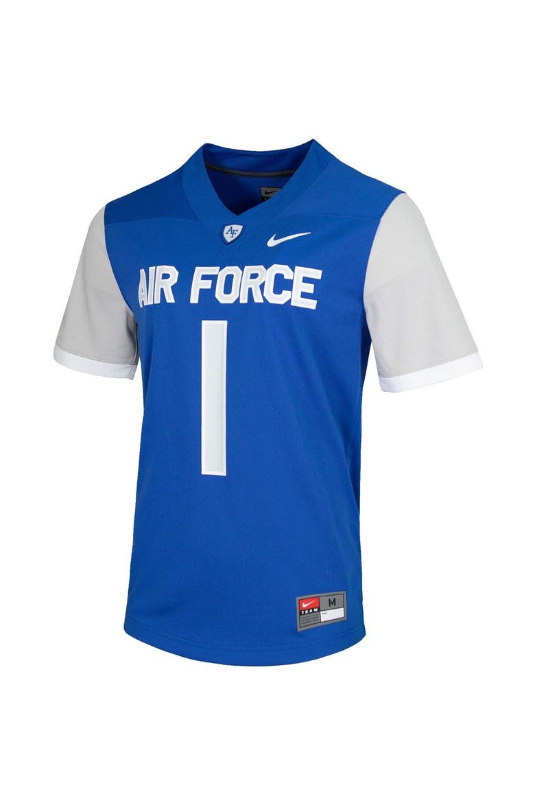 Men's Nike #1 Royal Air Force Falcons Untouchable Game Jersey, Alternate, color, Royal