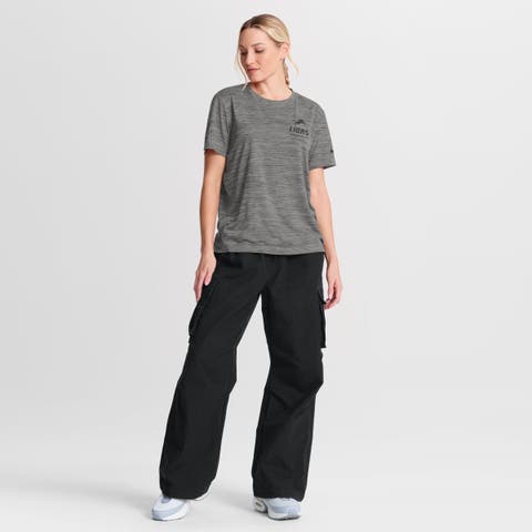 Women's Nike Gray Detroit Lions Sideline Velocity Dri-FIT T-Shirt