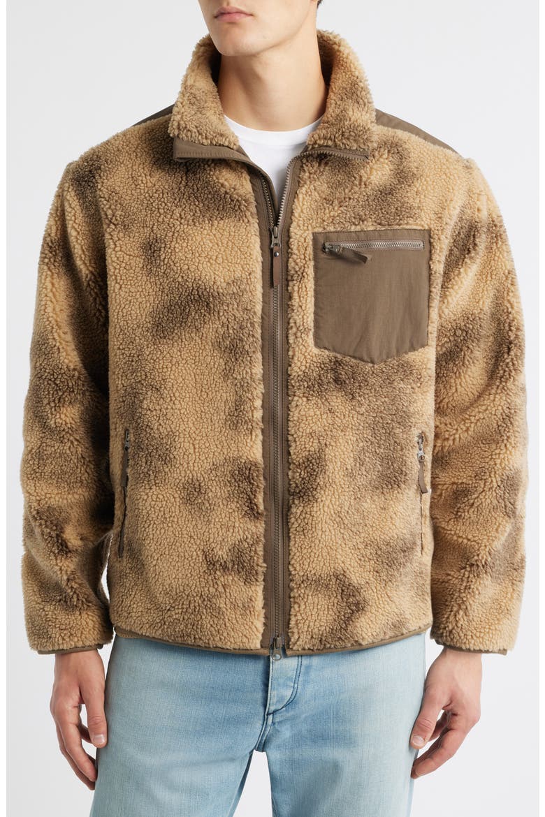 Oak Camo Fleece Zip-Up Jacket, Alternate, color, NATURAL