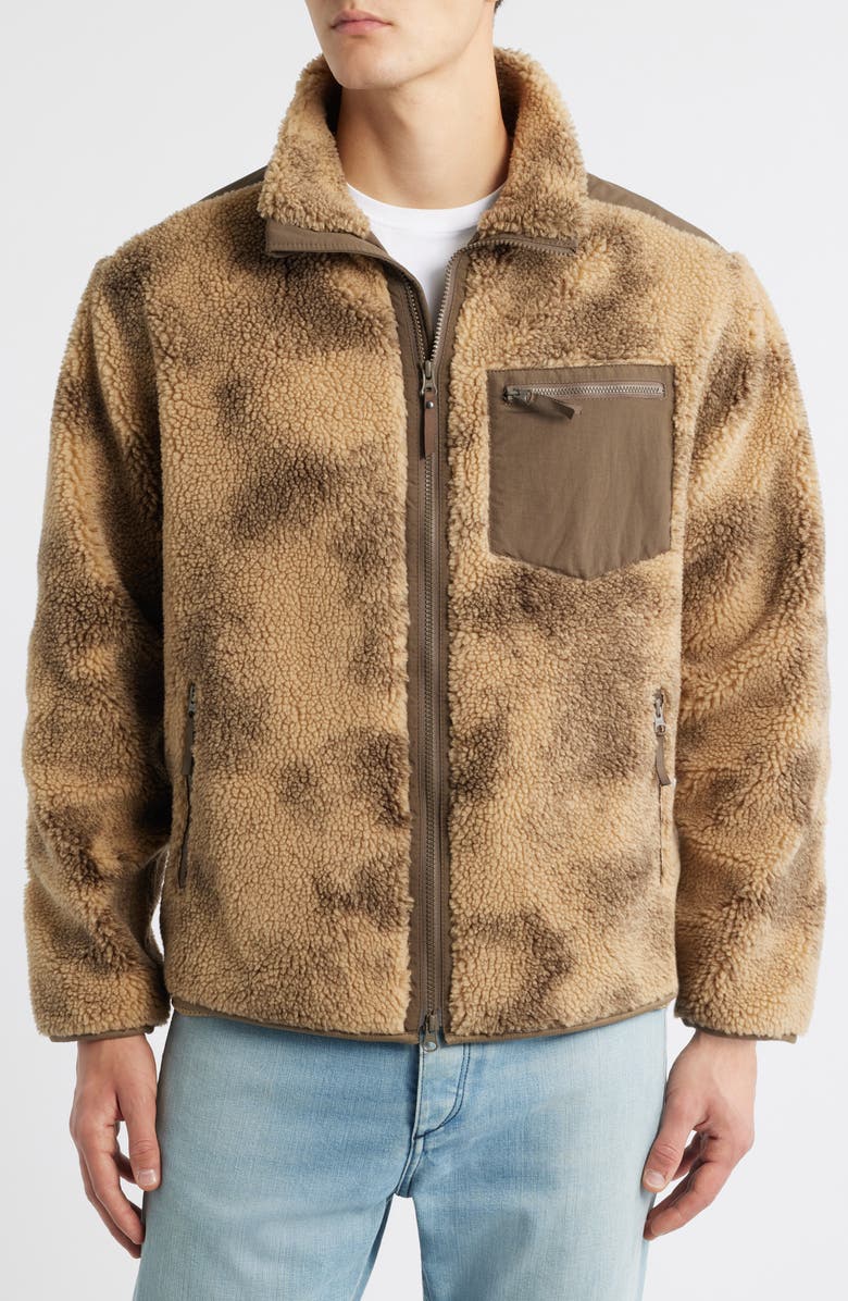 Corridor Oak Camo Fleece Zip-Up Jacket, Alternate, color, Natural